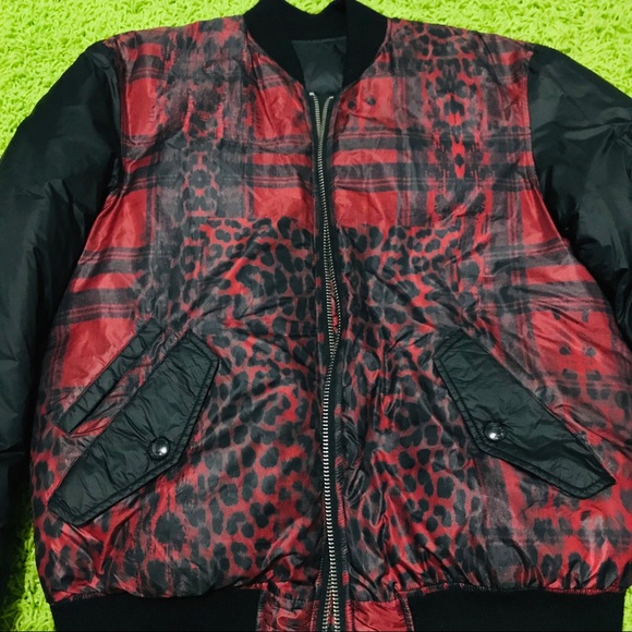 Just Cavalli Red/Black Puffer Jacket - Picture 2 of 7
